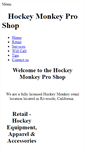 Mobile Screenshot of hockeymonkeyproshop.com